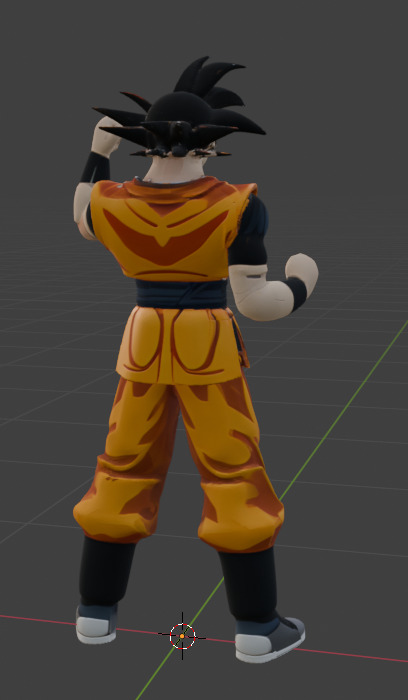 Son Goku  Anime Character 3D Model  Game-Ready with PBR Textures Low-poly 3D model_10