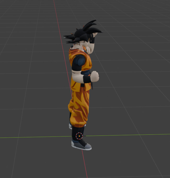 Son Goku  Anime Character 3D Model  Game-Ready with PBR Textures Low-poly 3D model_1