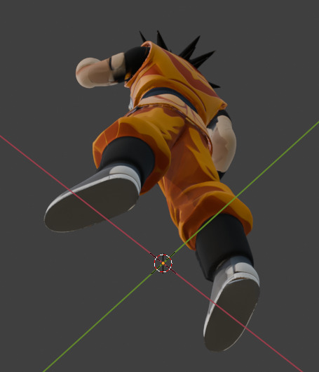 Son Goku  Anime Character 3D Model  Game-Ready with PBR Textures Low-poly 3D model_11