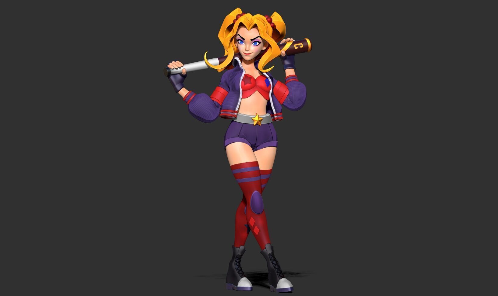 Harley Quinn chill out moment 3D print model_7