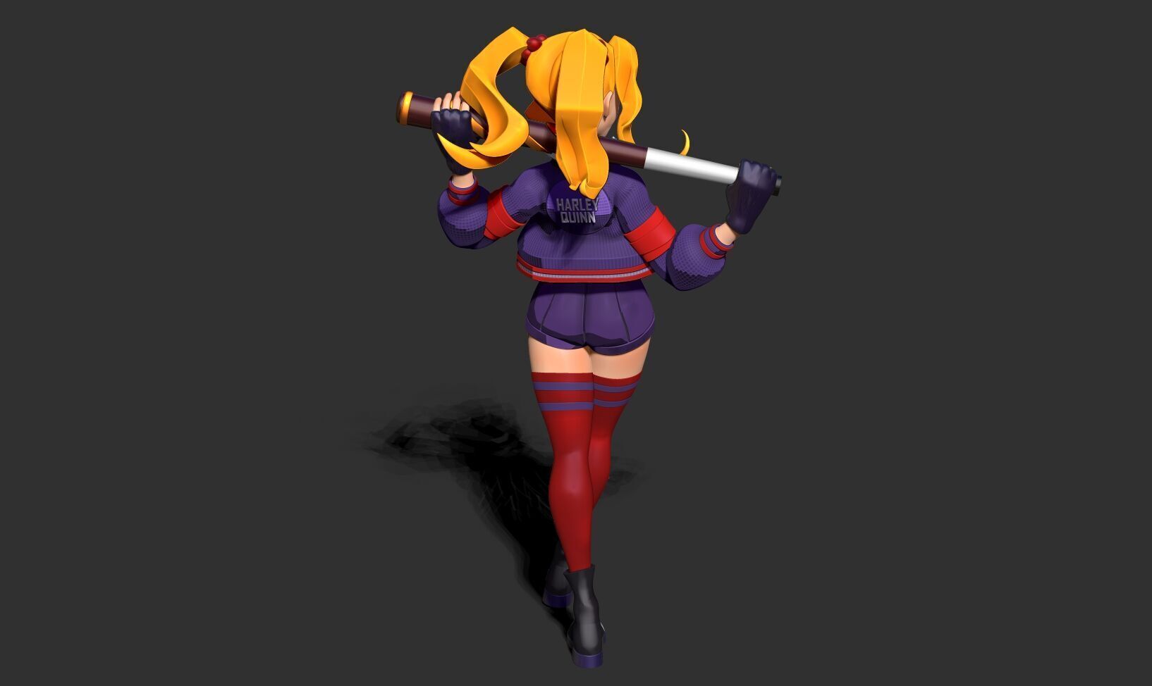 Harley Quinn chill out moment 3D print model_18