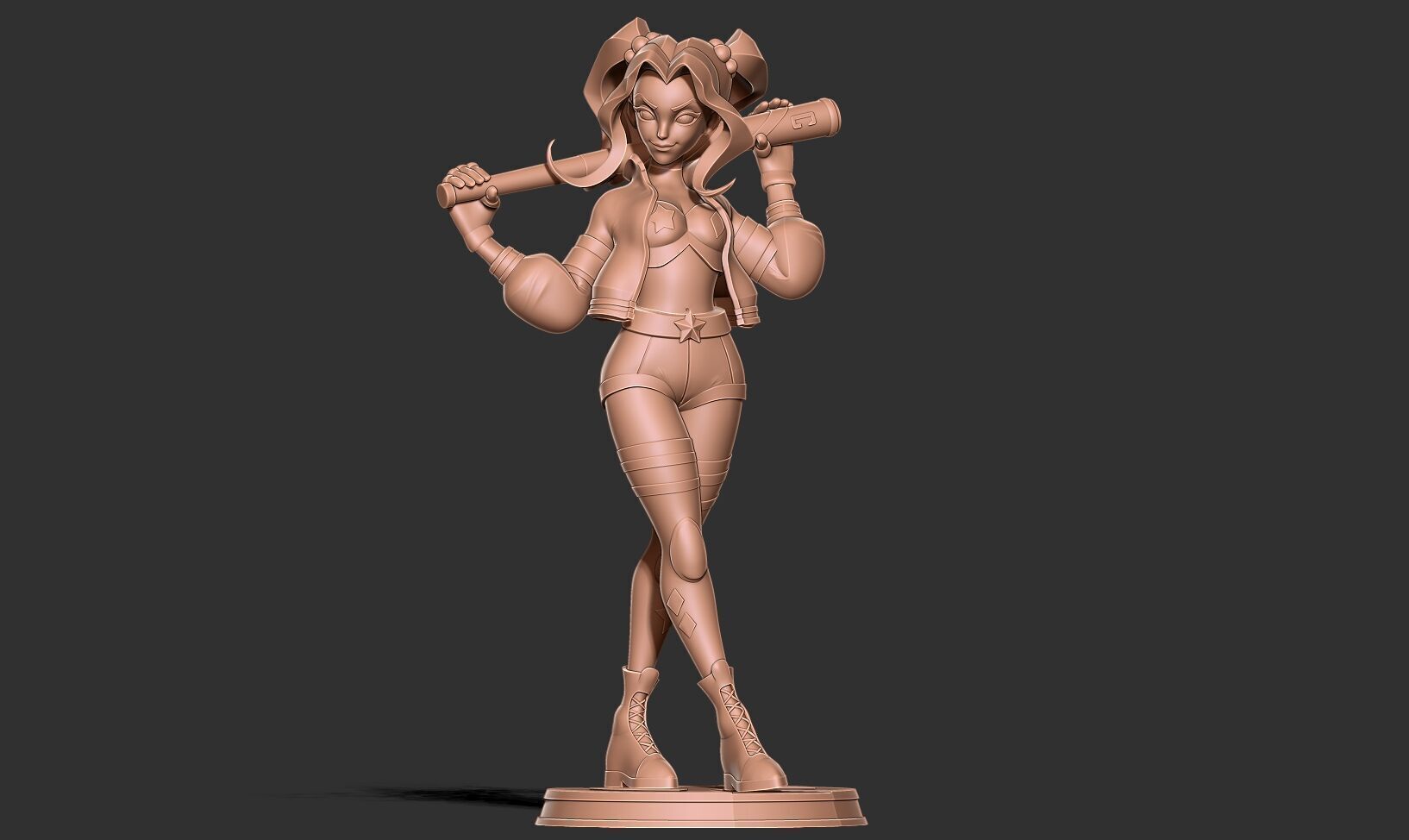 Harley Quinn chill out moment 3D print model_9