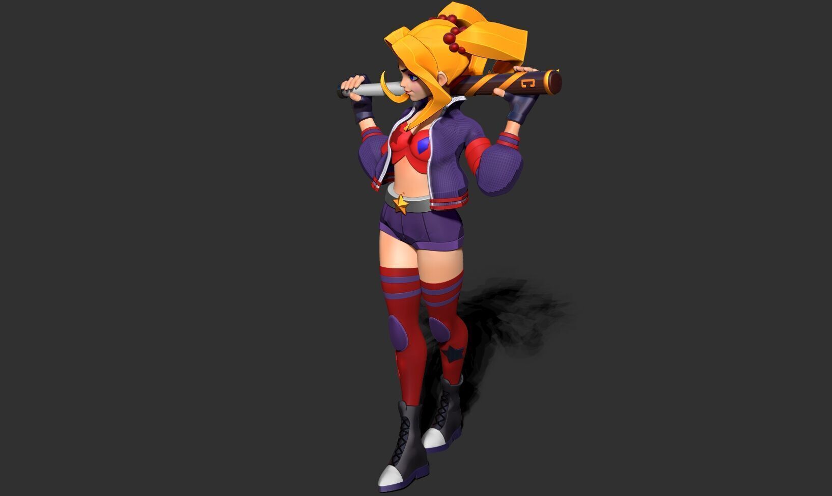 Harley Quinn chill out moment 3D print model_16