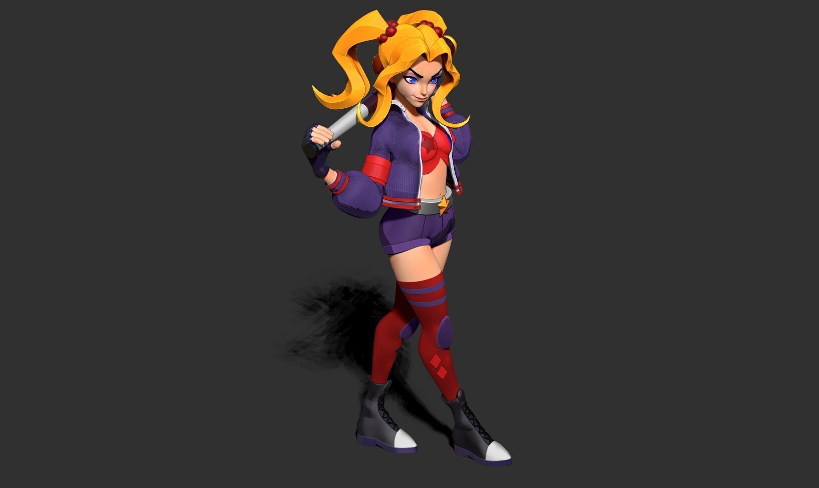 Harley Quinn chill out moment 3D print model_14