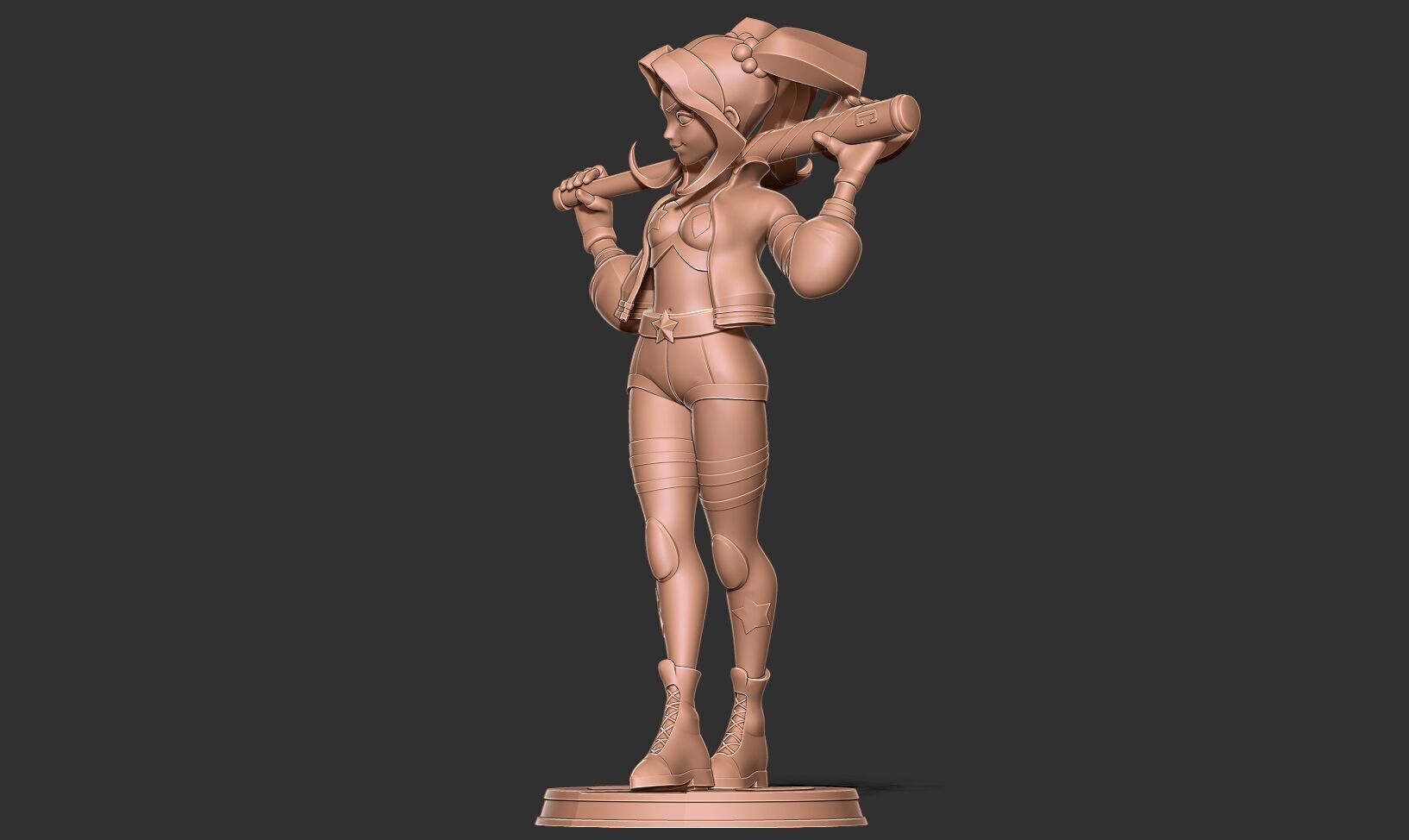 Harley Quinn chill out moment 3D print model_13