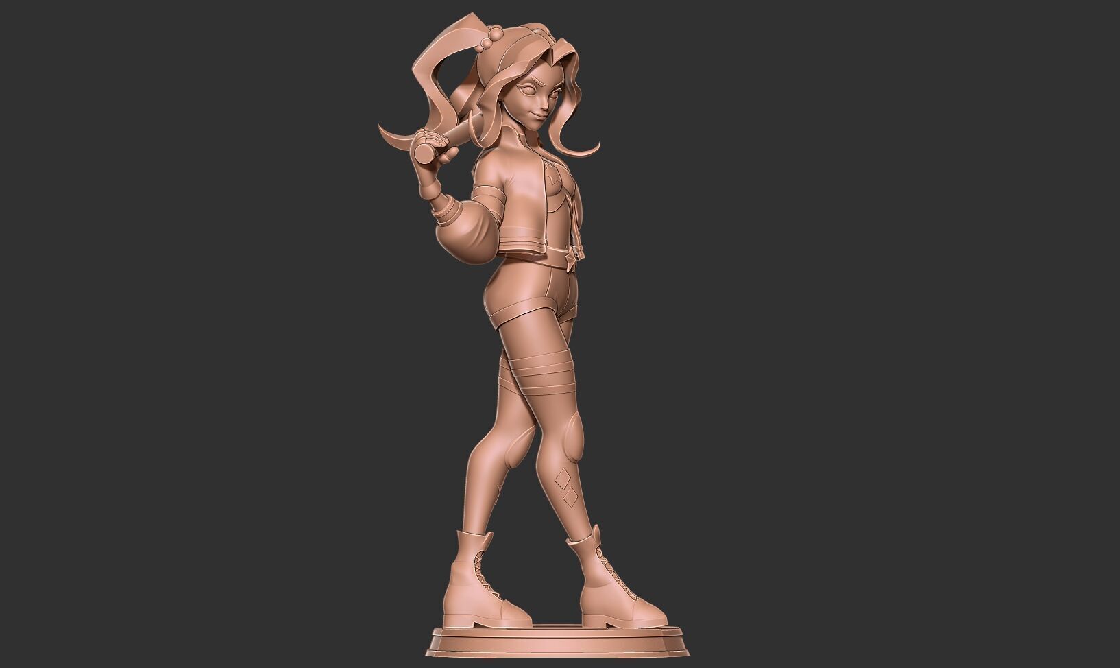 Harley Quinn chill out moment 3D print model_11