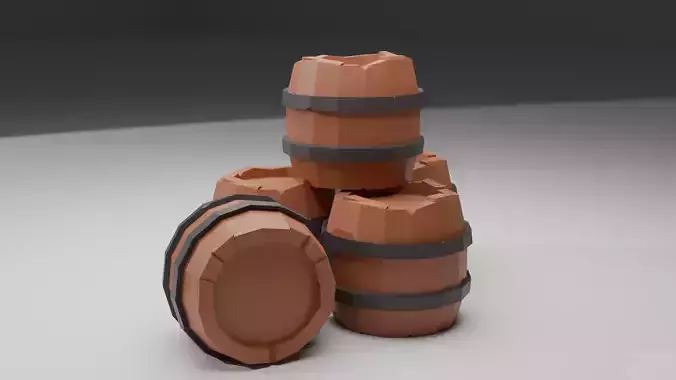 Low Poly Barrel