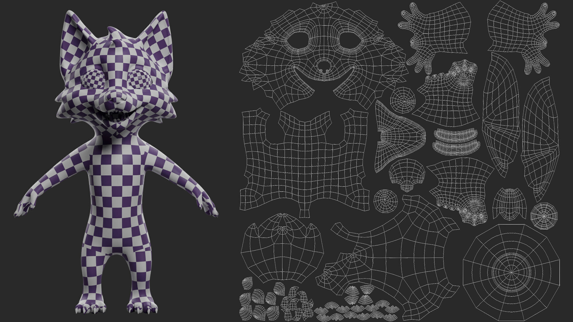 Cartoon  Dog  II Basemesh  Low-poly 3D model_5