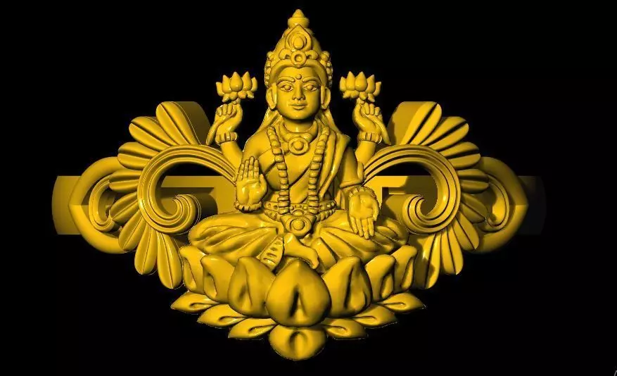 laxmi ring 3dm file 3D print model_0
