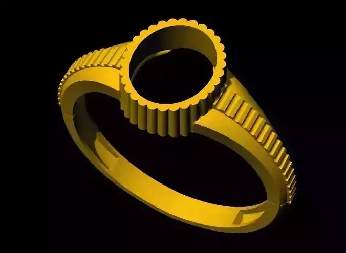 oval stone ring 3dm file