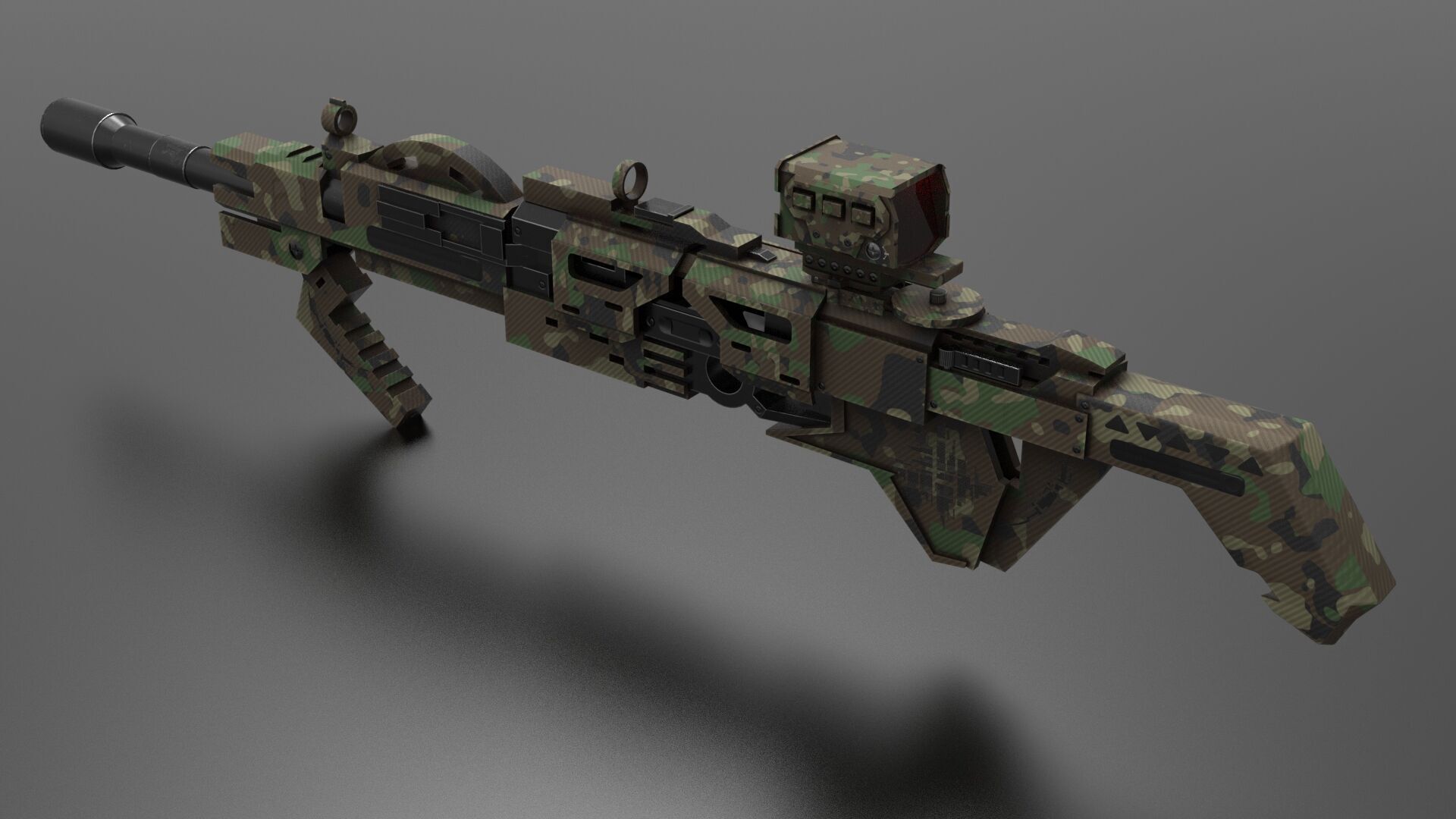 Submachine Gun Fps - Tps Low-poly 3D model_4