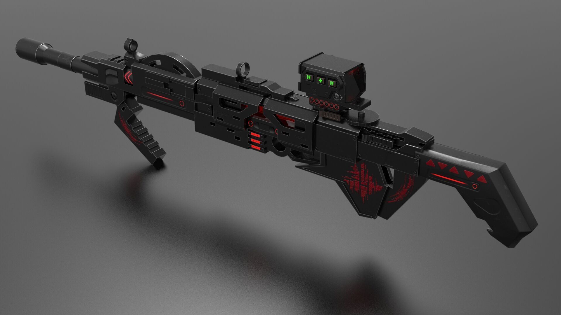 Submachine Gun Fps - Tps Low-poly 3D model_3