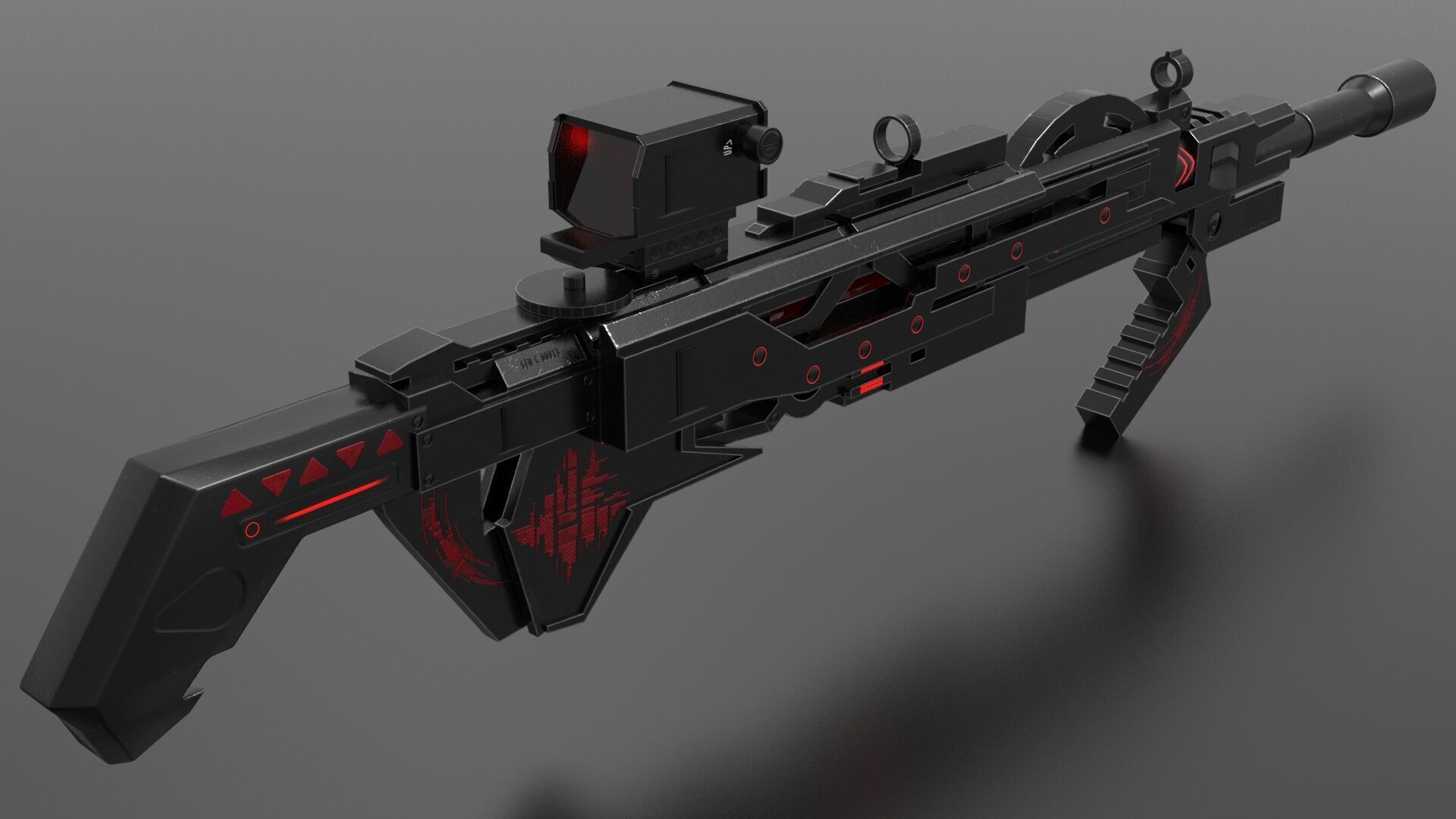 Submachine Gun Fps - Tps Low-poly 3D model_7