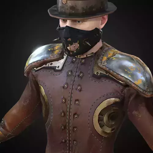  Steampunk rigged character