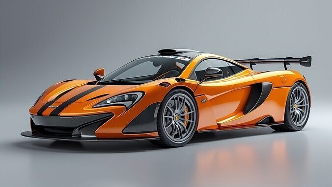 McLaren P1 GTR 3D Model Low-poly 3D model 4