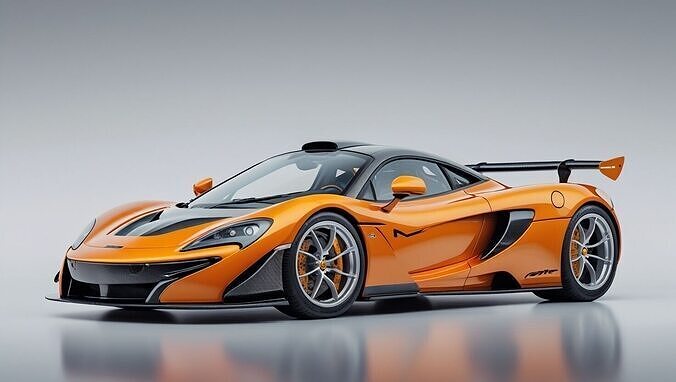 McLaren P1 GTR 3D Model Low-poly 3D model 2