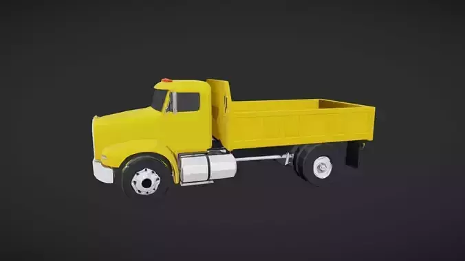 yellow dump truck 3D model yellow dump truck 3D model