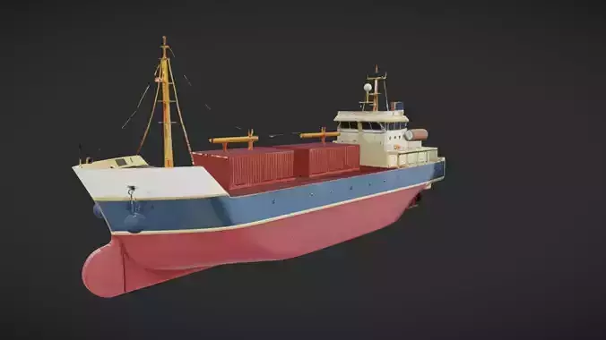 Large cargo container ship