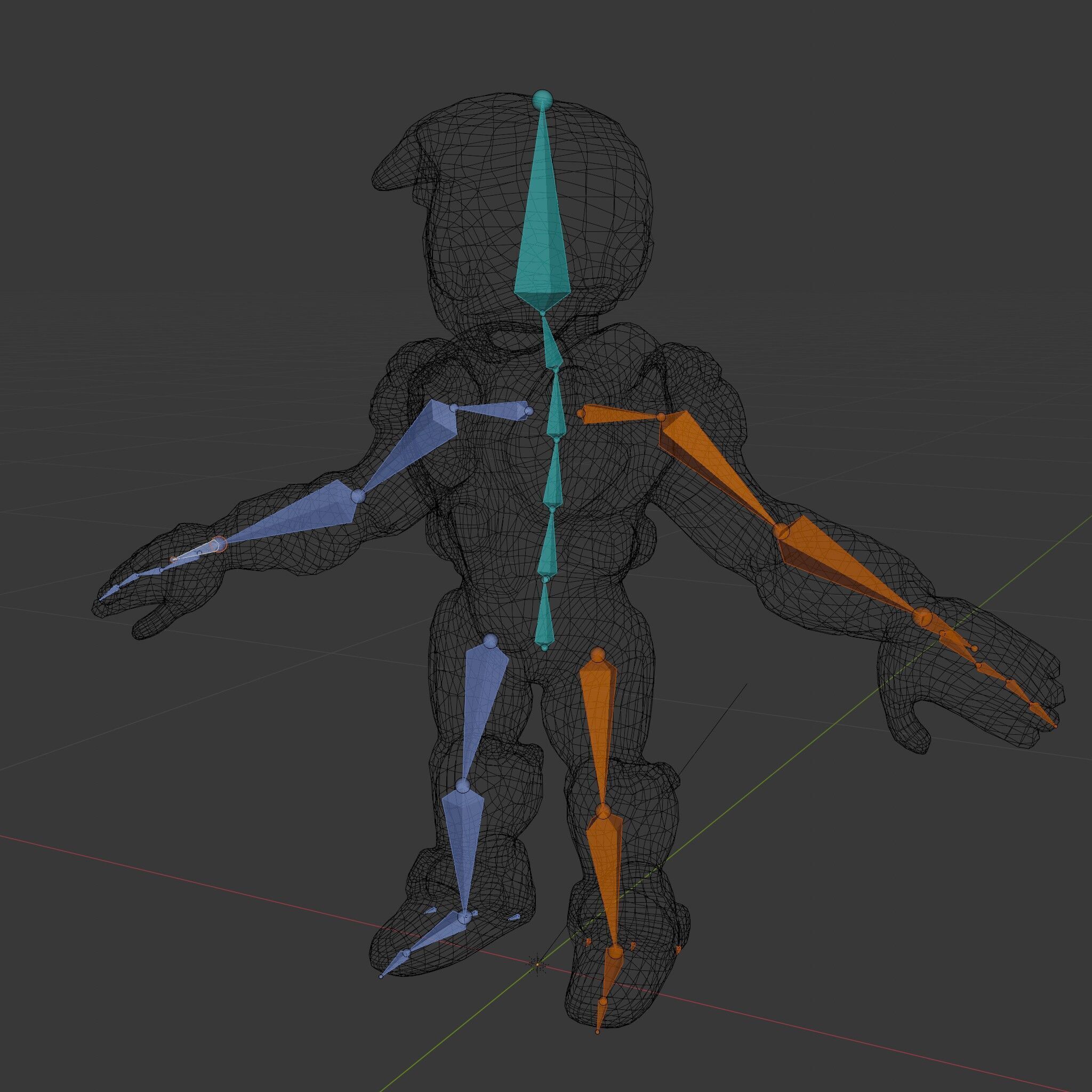 Futuristic Armored Warrior with Headset and Sunglasses Low-poly 3D model_12