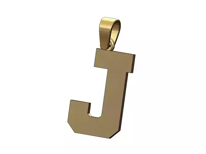 J varsity letter sports letterman jersey pendant charm
