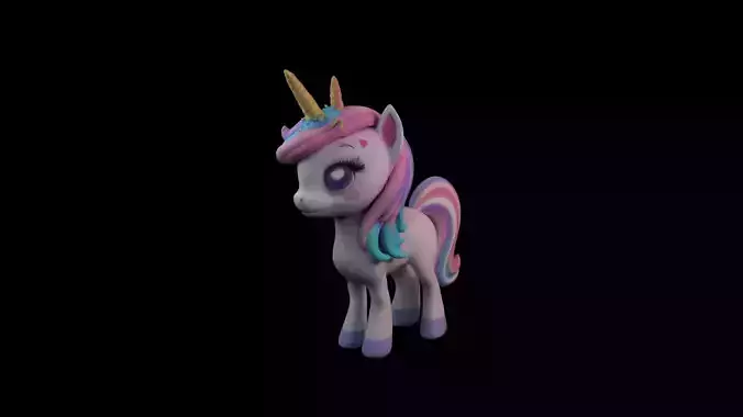 Fantasy Unicorn Girl Free  3D Model in Multiple Formats