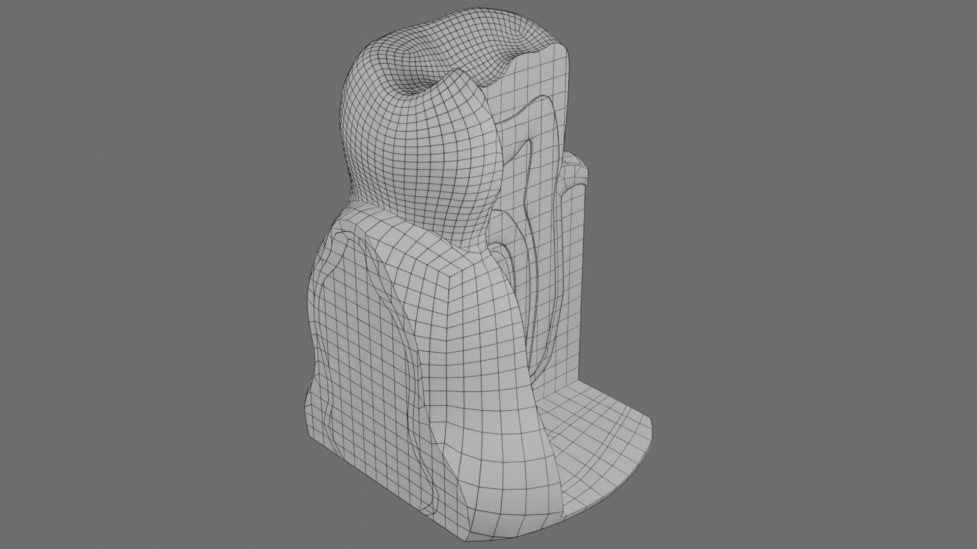 Teeth schematic cut sectional labelled Low-poly 3D model_16