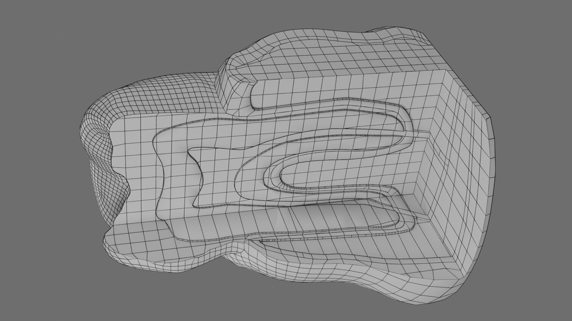 Teeth schematic cut sectional labelled Low-poly 3D model_27