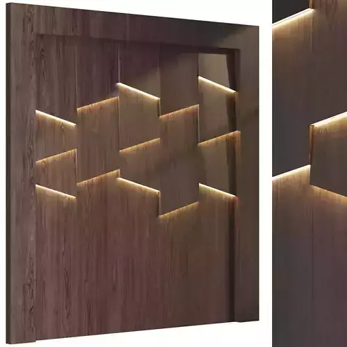 Wall panel 0289-shpon2 3D model