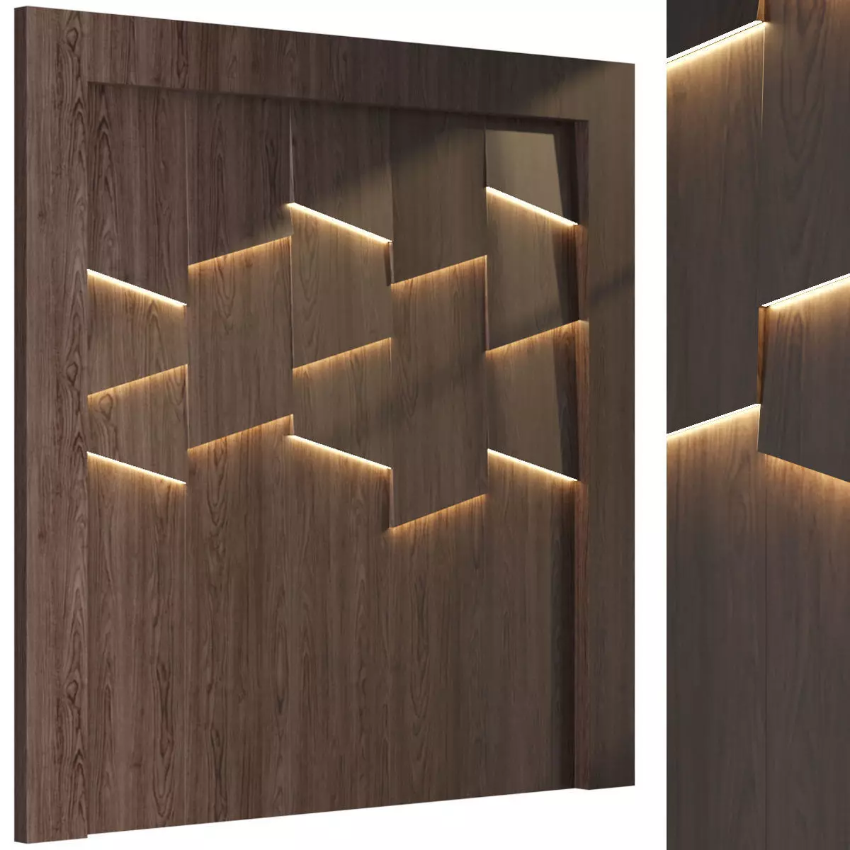 Wall panel 0289-shpon2 3D model_0