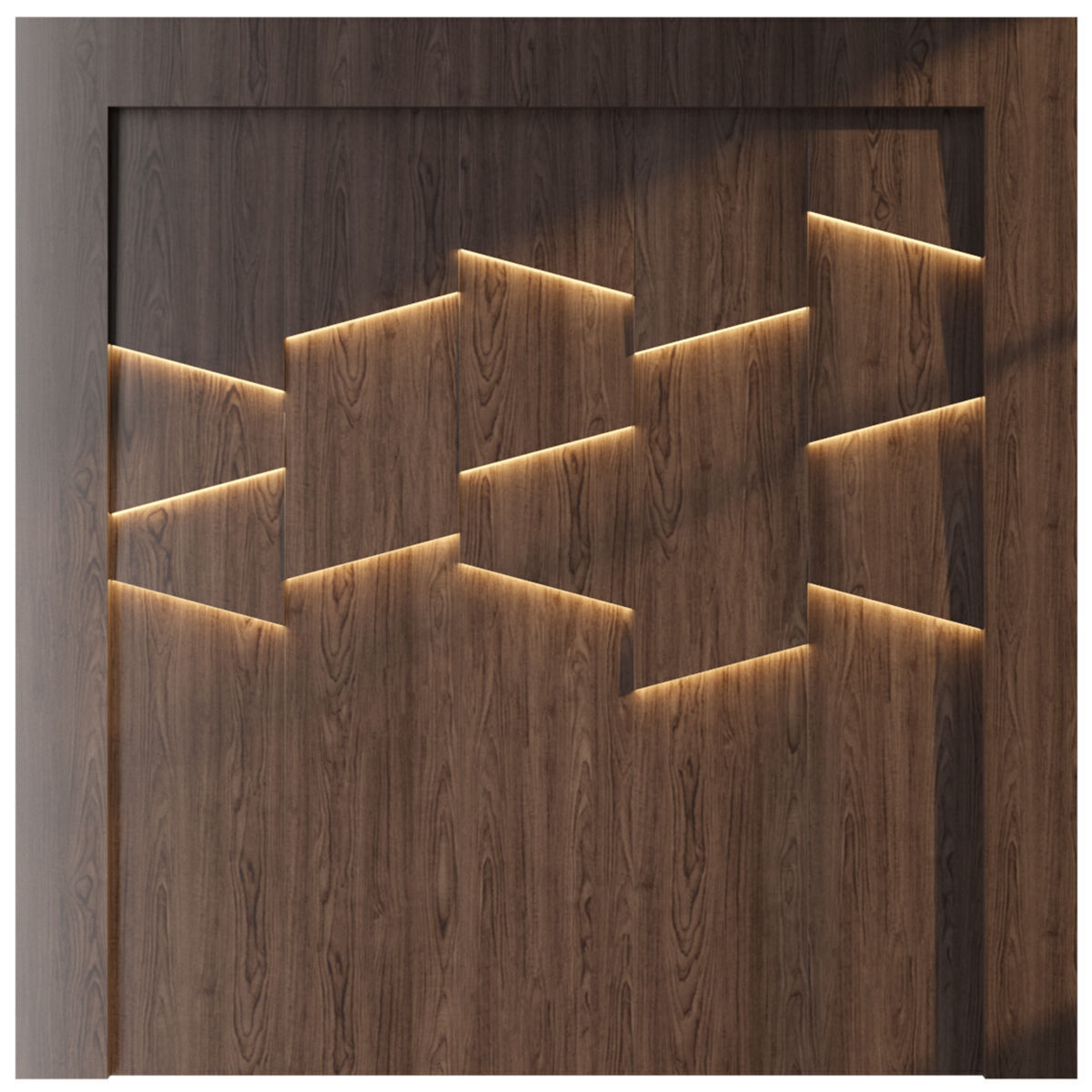 Wall panel 0289-shpon2 3D model_1