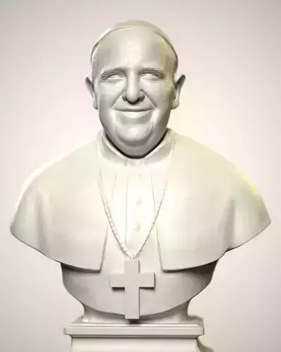 Pope Francis Franciscus Francesco Francisco bust headsculpt