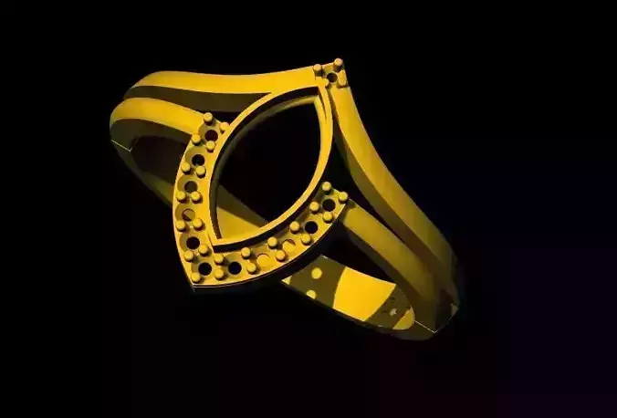 marquise stone ring 3dm file