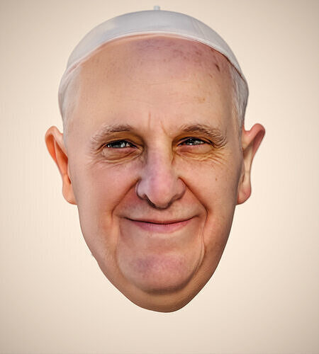 Pope Francis Franciscus Francesco Francisco head headsculpt 3D print model