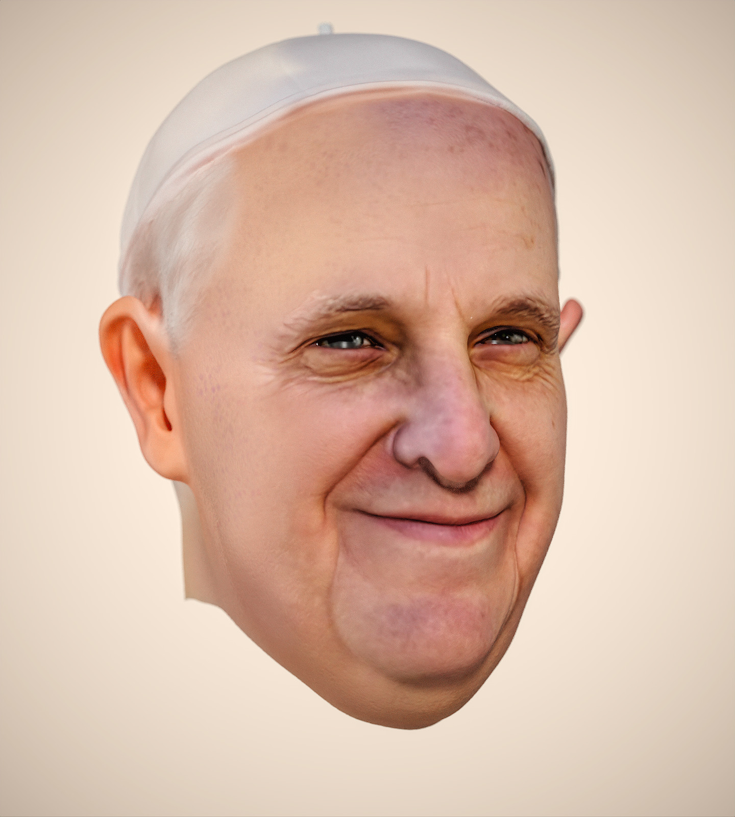 Pope Francis Franciscus Francesco Francisco head headsculpt 3D print model_1