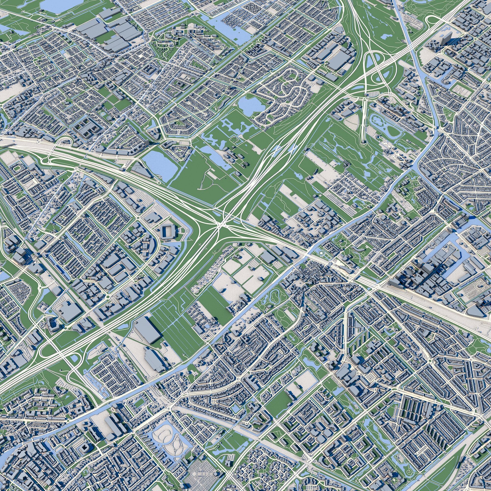 The Hague City Netherlands 3D model_8