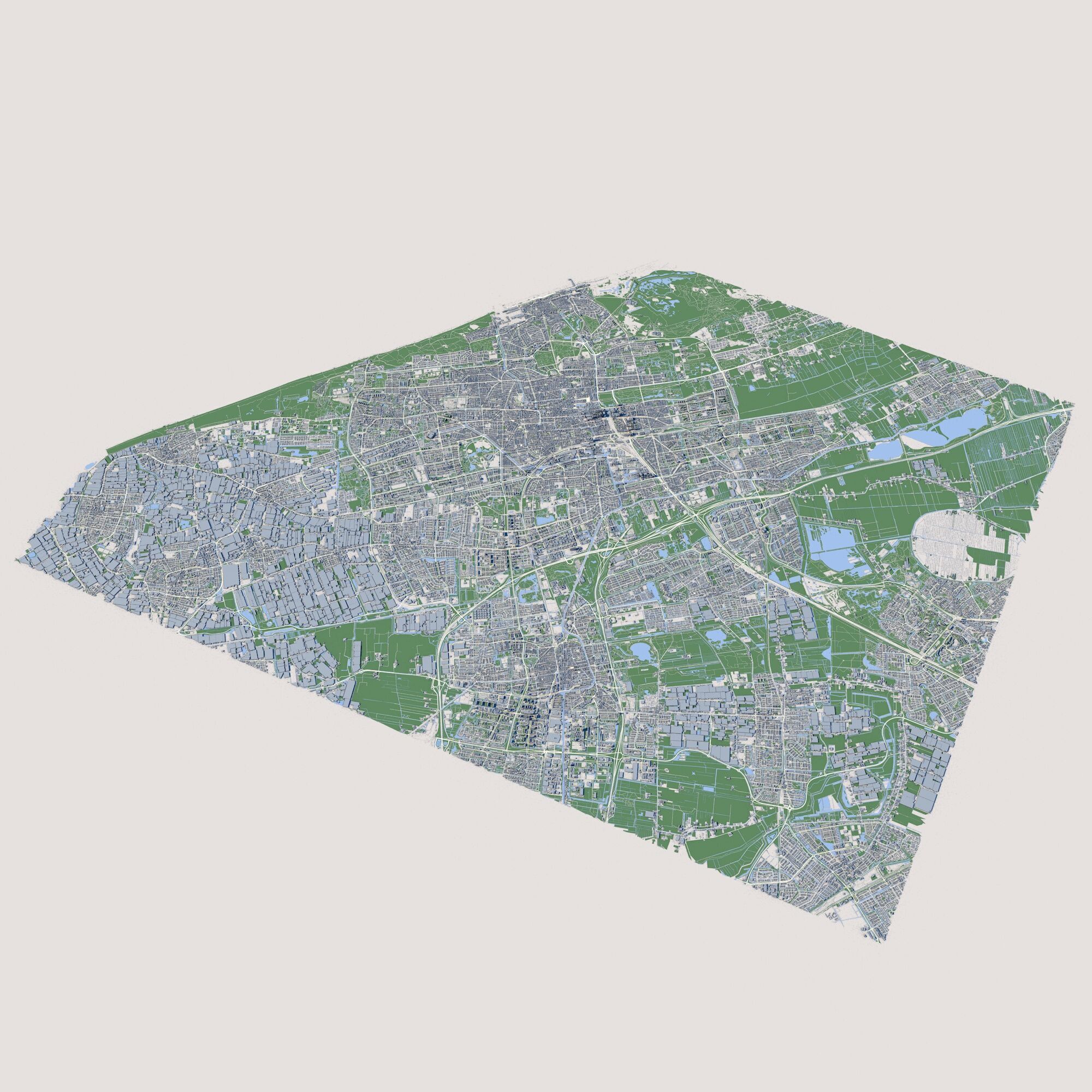 The Hague City Netherlands 3D model_1
