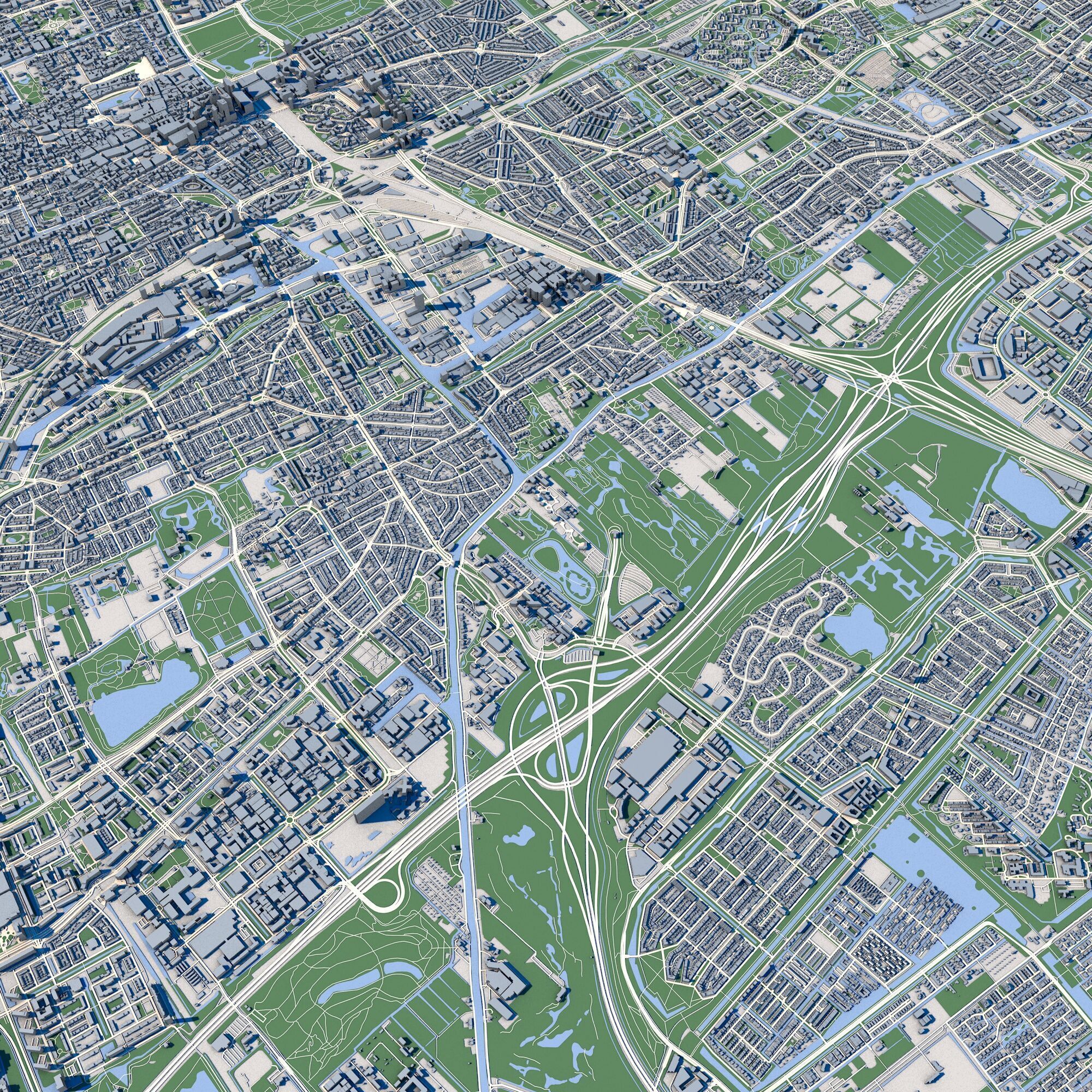 The Hague City Netherlands 3D model_4