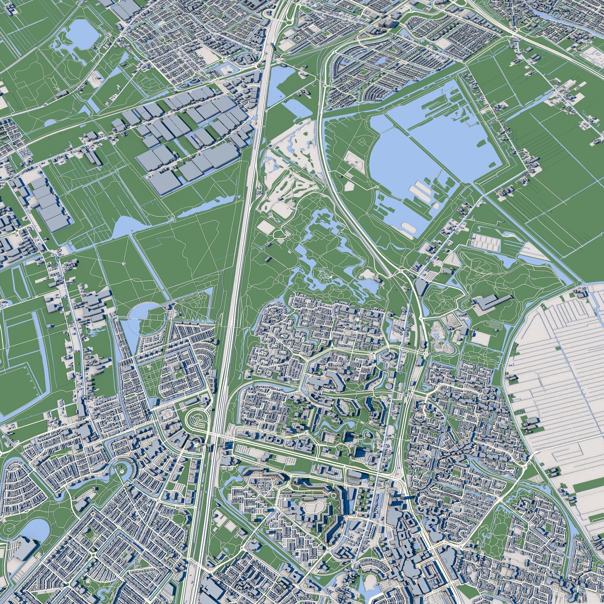The Hague City Netherlands 3D model_6