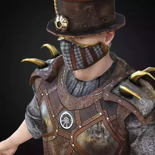  Steampunk rigged character