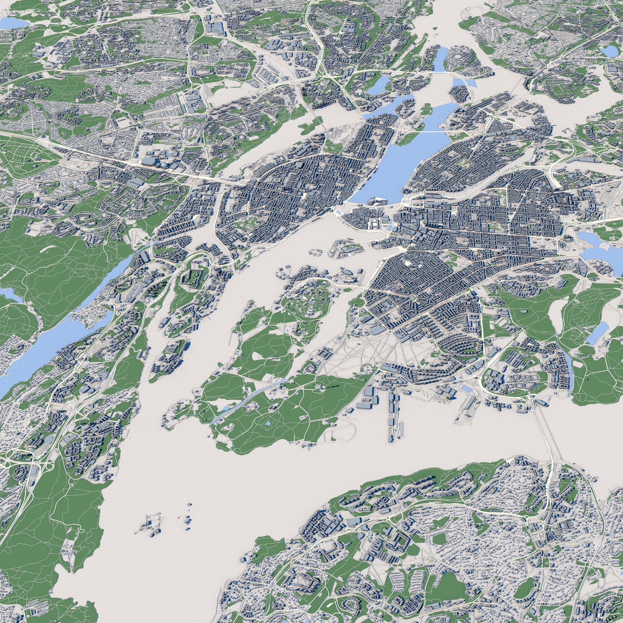 Stockholm City Sweden 3D model_8