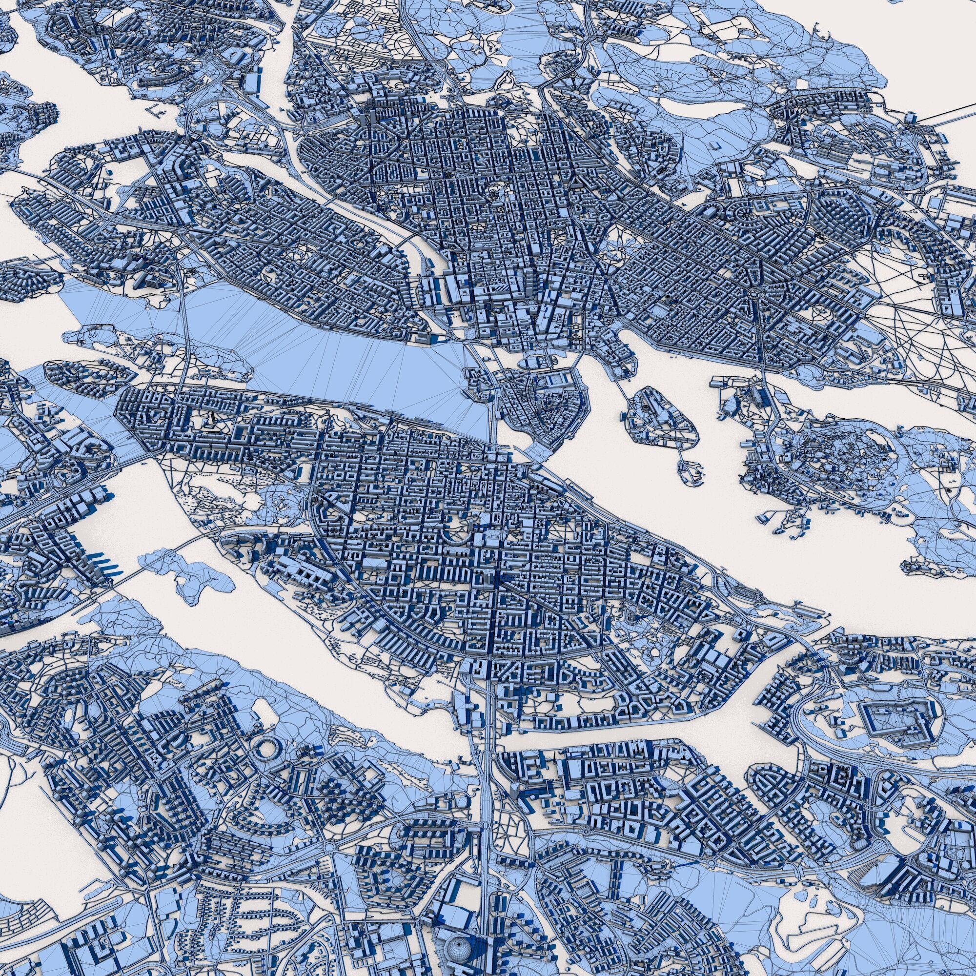 Stockholm City Sweden 3D model_9