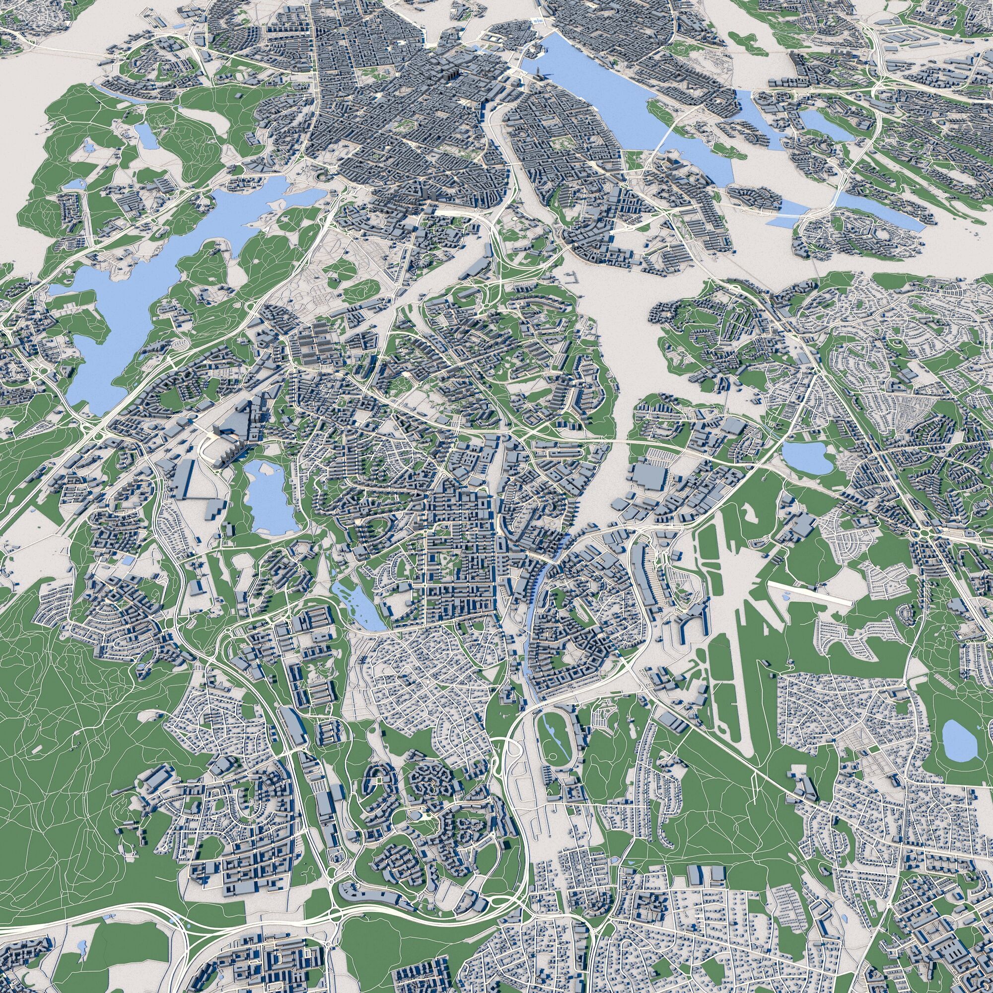 Stockholm City Sweden 3D model_6