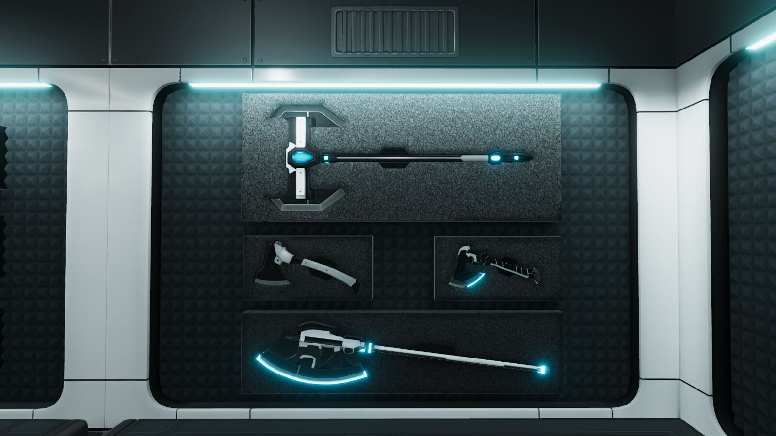 Sci Fi Melee Weapons Arsenal Interior Low-poly 3D model_9