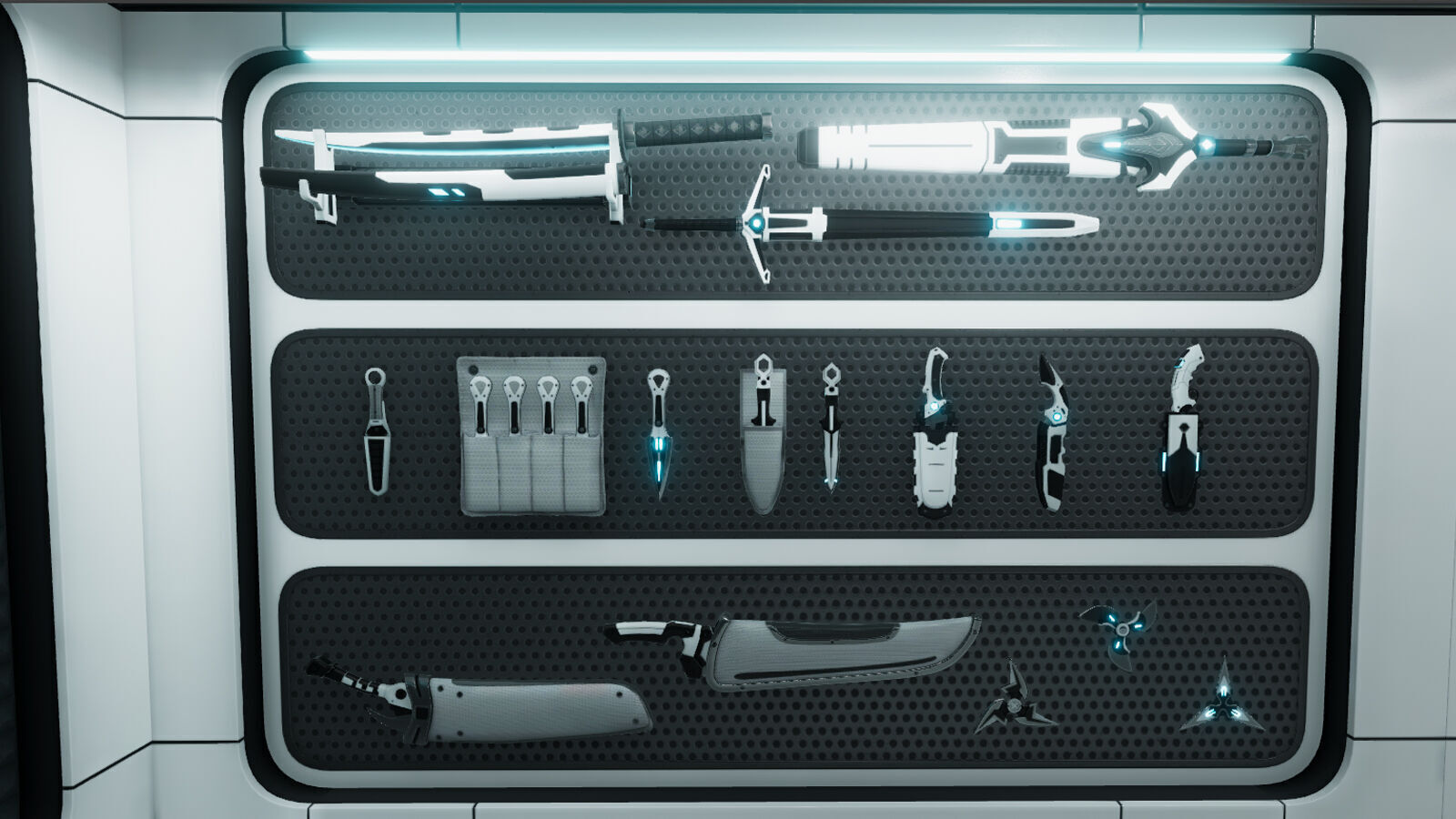 Sci Fi Melee Weapons Arsenal Interior Low-poly 3D model_5