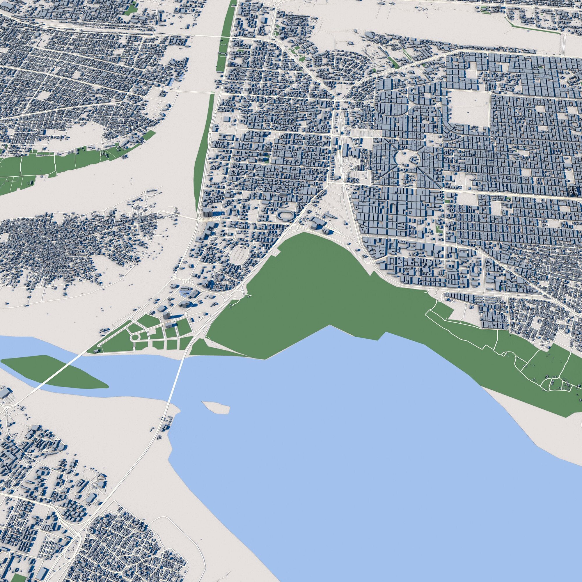 Khartoum City Sudan 3D model_3