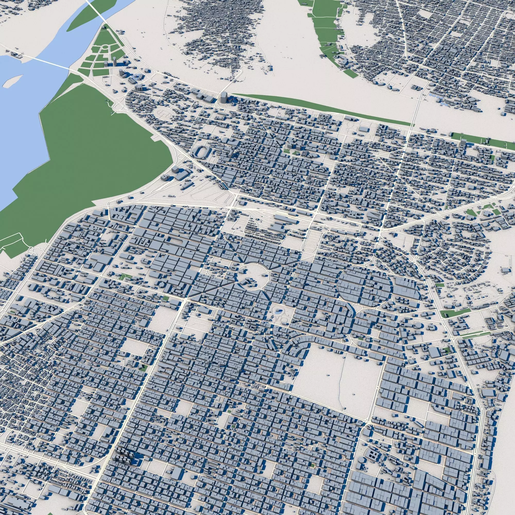 Khartoum City Sudan 3D model_0