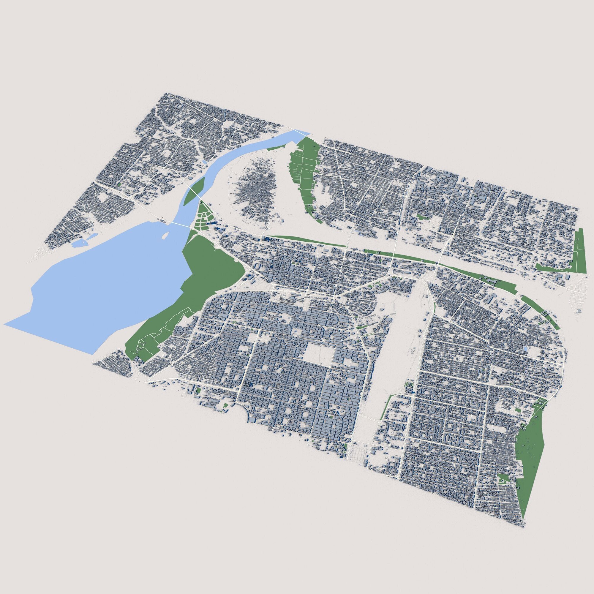 Khartoum City Sudan 3D model_1