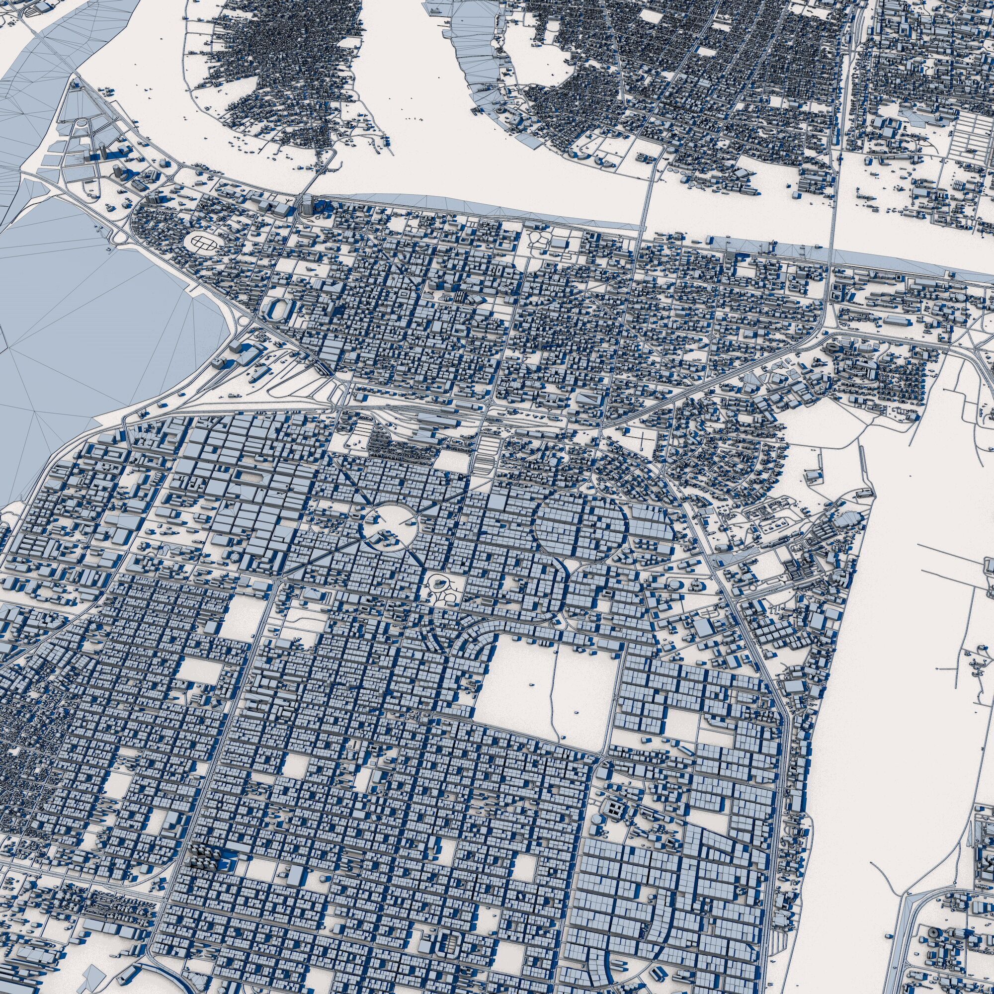 Khartoum City Sudan 3D model_6
