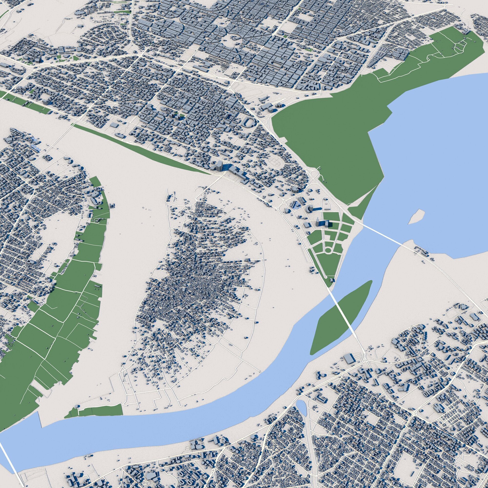 Khartoum City Sudan 3D model_4