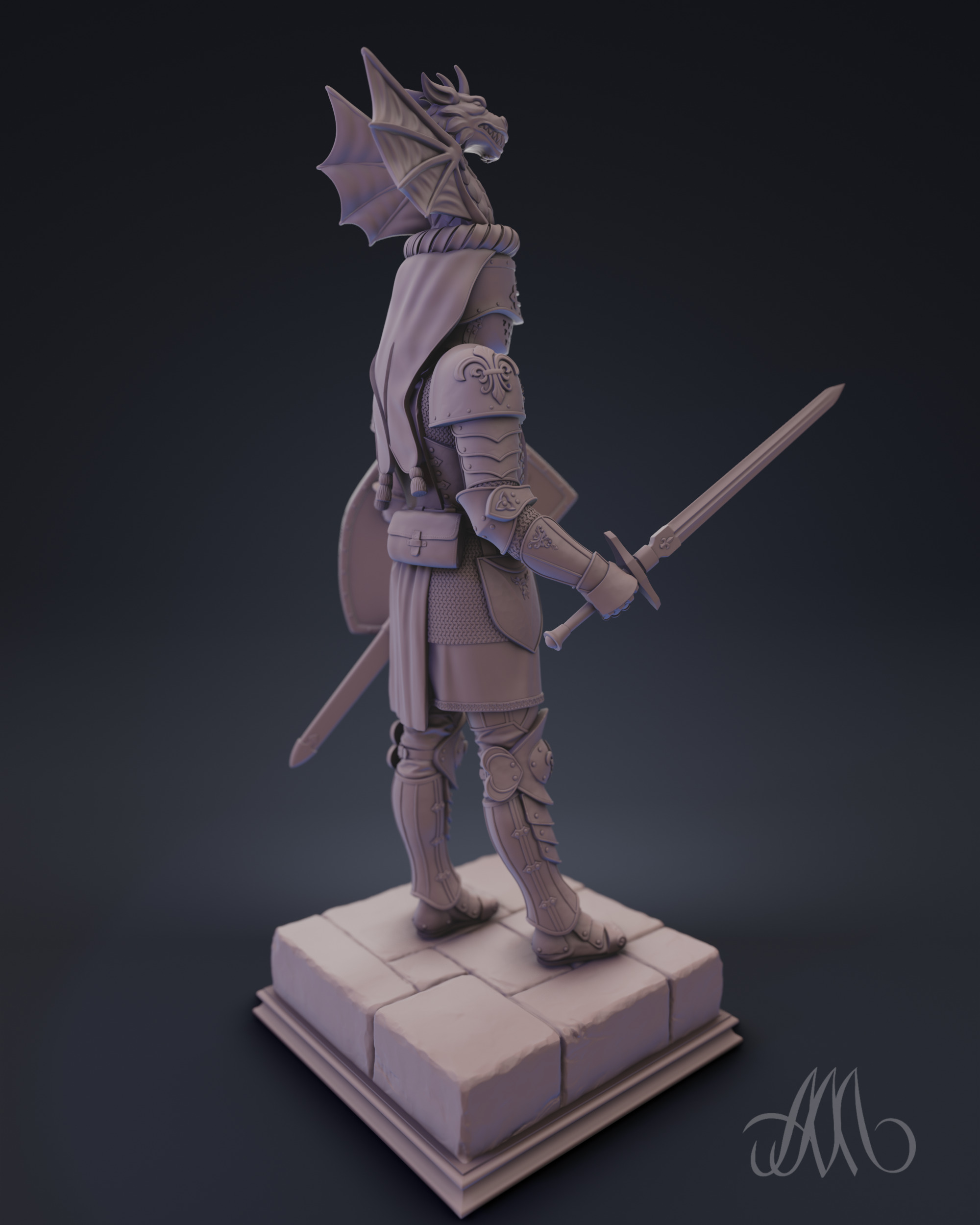 BRETONNIA KNIGHT pre-supported 3D print model_5